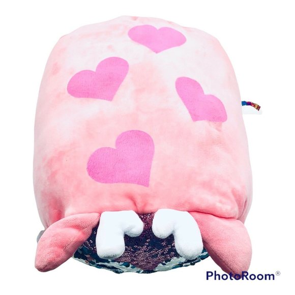 Moosh Moosh  DOE THE DEER Sequin Faced Plush Stuffed Pillow Animal Toy 6"x8"x11" - Picture 3 of 11